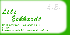 lili eckhardt business card